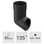 Слив (наконечник) трубы Docke Premium ПВХ 85 мм, графит (RAL 7024)