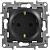 Розетка Legrand ETIKA с заземлением со шторками, антрацит - Превью