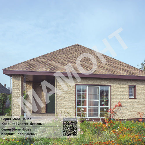 Фасадная панель Ю-Пласт Stone House КВАРЦИТ Светло-бежевый - Фото 2