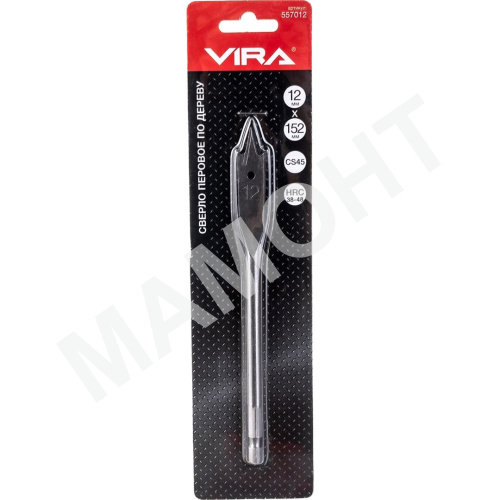 Сверло перовое по дереву 12 х 152 мм VIRA (557012)