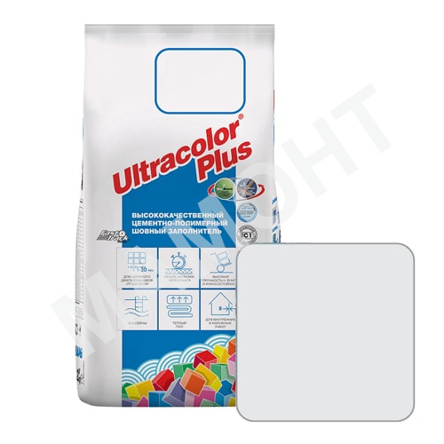 Затирка для швов MAPEI Ultracolor Plus №111 светло-серый, 2 кг