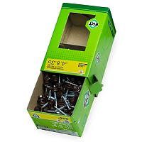 Саморез 4.8 x 35 мм кровельный со сверлом PT1 и резиновой прокладкой, RAL 8017, 200 шт. ЕКТ