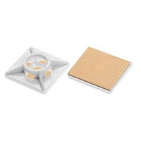 Площадка для хомут-стяжки 19 х 19 мм самоклеящаяся, белая (100 шт) STARFIX (SM-47751-100)