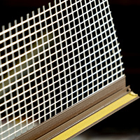 Профиль оконный примыкающий 6 мм с сеткой, длина 3 м, коричневый