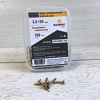Шуруп универсальный желтый 3.5 х 25 мм МАМОНТ (100 шт.)