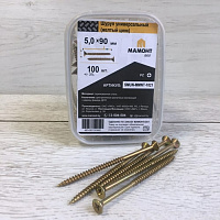 Шуруп универсальный желтый 5.0 х 90 мм МАМОНТ (100 шт.)