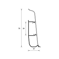 Плинтус напольный 70 мм Ideal Деконика 001 Белый