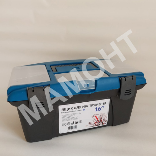 Ящик для инструментов 16" (410 х 230 х 190 мм) с морозостойким замком ПРАКТИК (27802201)