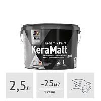 Краска Dufa Premium KeraMatt сверхпрочная моющаяся, 2,5 л