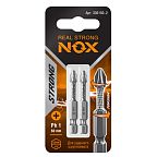 Биты крестообразные PH1 50 мм торсионные (2 шт.) NOX STRONG (336150-2)