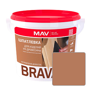 Шпатлевка акриловая MAV BRAVA ACRYL PROFI-1, какао, 1 л (1,3 кг)