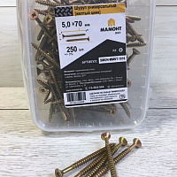 Шуруп универсальный желтый 5.0 х 70 мм МАМОНТ (250 шт.)