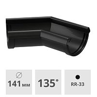 Угол желоба 135° Docke Lux ПВХ 141 мм, карбон