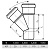 Тройник 45° ПП для внутренней канализации HTEA - Превью 2