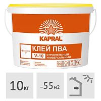 Клей ПВА строительный Kapral V-10, 10 кг
