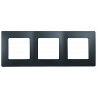 Рамка Legrand ETIKA 3-постовая, антрацит