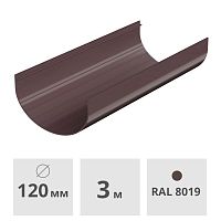 Желоб Технониколь ОПТИМА 120 мм х 3 м, темно-коричневый