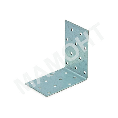 Уголок крепежный равносторонний KUR 80 x 80 x 50 мм, металл 2,0 мм ЕКТ (V023424)
