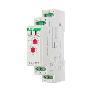 Реле времени Евроавтоматика PCG-417, 2CO, 8A(250VAC), 24VAC/DC, 230VAC, функция (Y-?), 1P