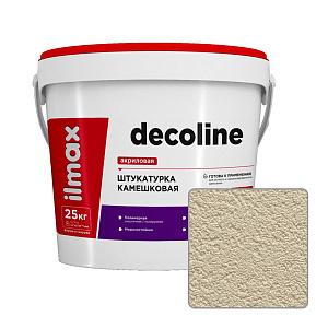 Штукатурка камешковая акриловая ilmax decoline, 1,0 мм, 2029P, 25 кг