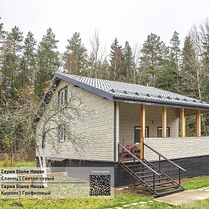Фасадная панель Ю-Пласт Stone House СЛАНЕЦ Светло-серый