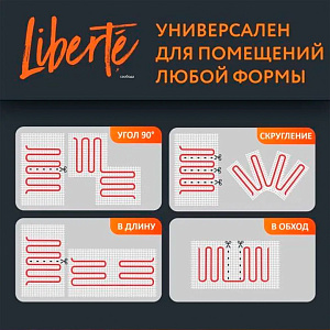 Мат нагревательный для теплого пола Теплолюкс Liberte