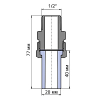 Разборное соединение ПП / наружная резьба Wavin Ekoplastik