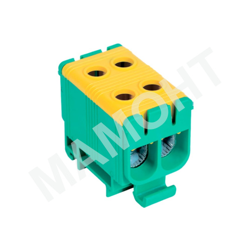 Клемма вводная силовая двойная АТРИОН КВС 6-50 мм2 желто-зеленая