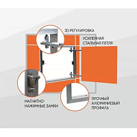 Люк под плитку алюминиевый Lider