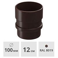 Муфта трубы Docke Lux ПВХ 100 мм, шоколад