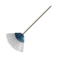 Грабли веерные проволочные 22 зубьев с черенком