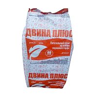 Грунт торфяной питательный Двина Плюс (pH 5,5-6,5) 80 л
