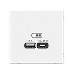 Розетка Systeme Electric ARTGALLERY USB Type-A + Type-C, лотос