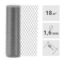 Сетка оцинкованная Рабица (1,6 мм, 50 x 50 мм) 10 x 1,8 м