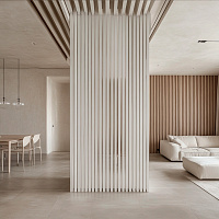 Интерьерная рейка МДФ STELLA Ривьера Белая 40*30*2700 мм