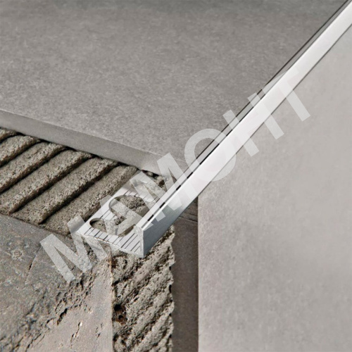 Уголок для плитки алюминиевый Profiling ПО-Г8 серебро 2,7 м - Фото 2