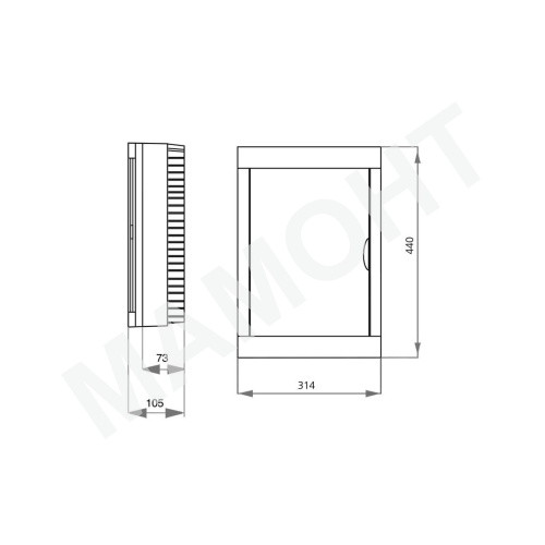 Бокс навесной на 36 модулей Viko