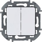 Выключатель Legrand INSPIRIA 2-клавишный, белый