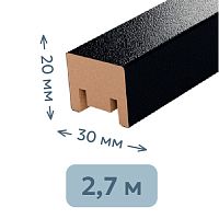 Интерьерная рейка МДФ STELLA Милана Black Edition 20*30*2700 мм