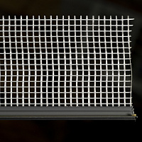 Профиль оконный примыкающий 6 мм с сеткой, длина 3 м, графитовый