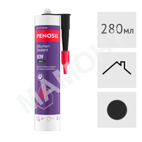 Битумный герметик Penosil Premium Bitum Sealant черный, 280 мл
