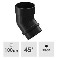 Колено трубы 45° Docke Lux ПВХ 100 мм, карбон