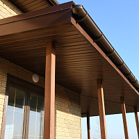 Софит с частичной перфорацией Ю-пласт Classic 3 м, Коричневый