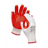 Перчатки х/б с усиленной резиной "Кирпичик", размер №10,5 (TR-796)