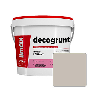 Грунт-контакт с кварцевым заполнителем ilmax decogrunt, 2914T, 20 кг