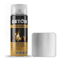 Эмаль аэрозоль термостойкая DETON THERMO серебристая, 520 мл