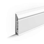 Плинтус напольный фигурный 80 мм 2,2 м Ideal Дюра, 001 Белый