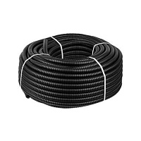 Труба гофрированная ПНД 20 мм с зондом черная (10 м) ЮПИТЕР