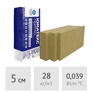 Минеральная вата в плитах 5 см UMATEX TERMO Smart (Paroc Extra) 11,91 м2