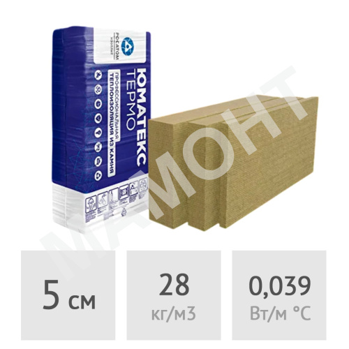 Минеральная вата в плитах 5 см UMATEX TERMO Smart (Paroc Extra) 11,91 м2